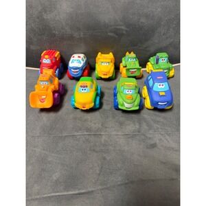 Playskool Tonka Lil Chuck and Friends Toy Car Lot of 9 mini Chunky soft vehicles